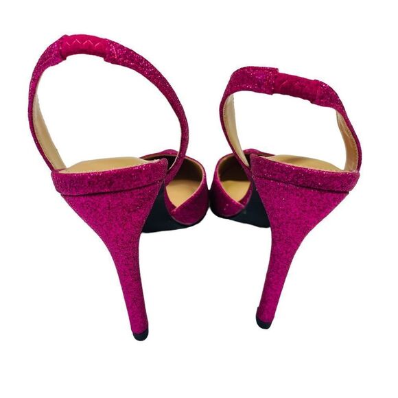 NIB JustFab Fuscia Giselle Sling Back Heels - Size 5.5 - Picture 12 of 16
